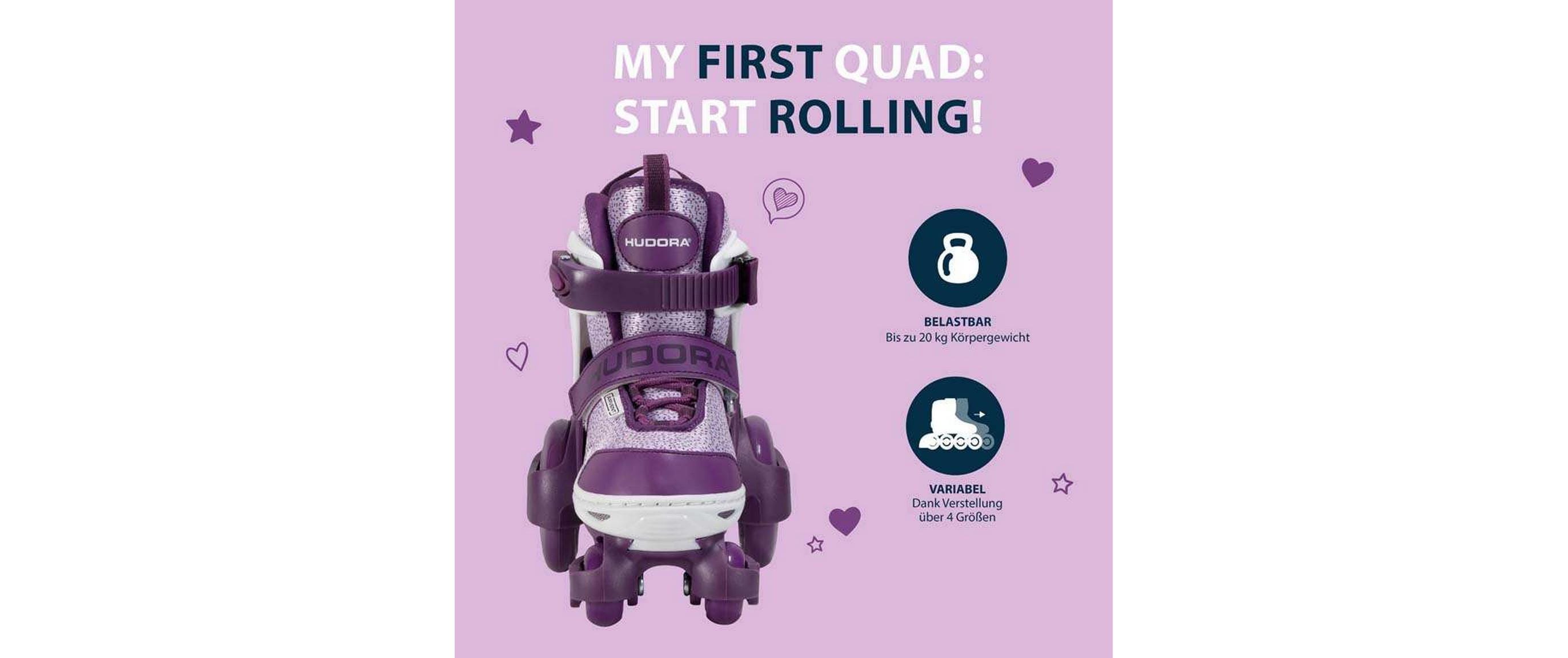 Hudora Inline-Skates My First Quad Lila, 26-29