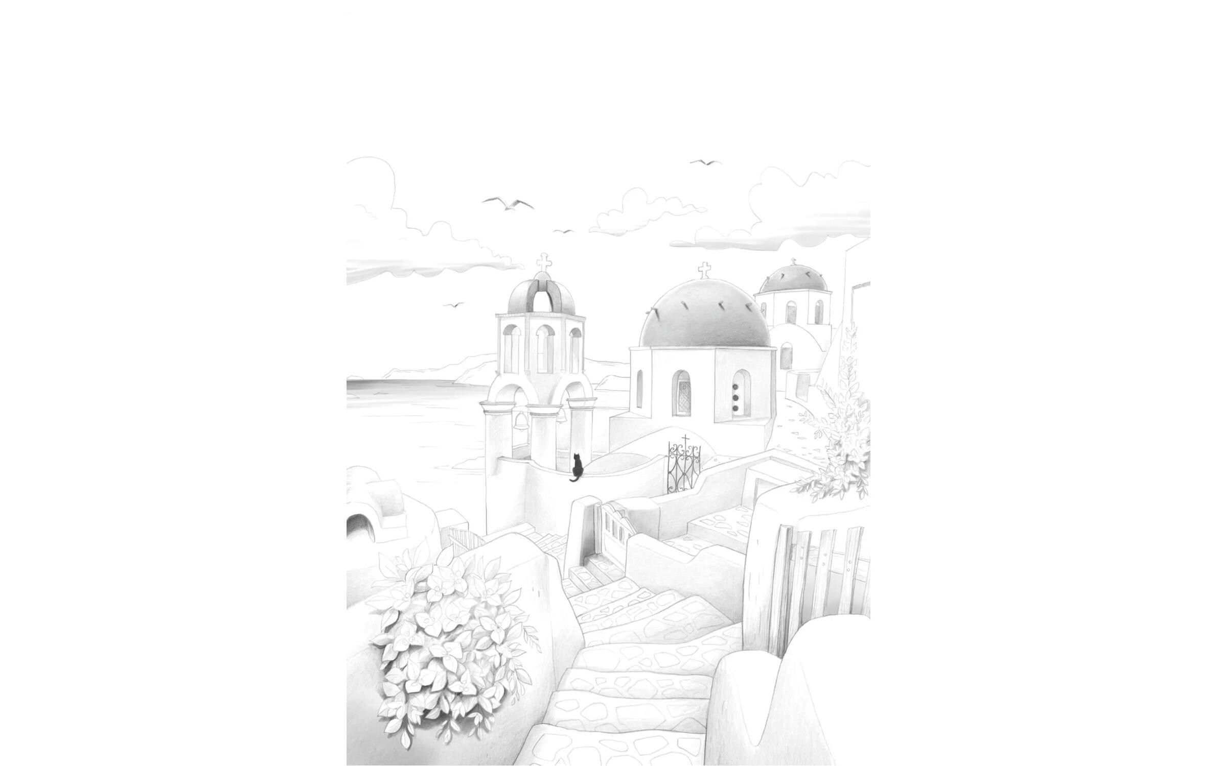 Clairefontaine Malblock Städte A4, 20 Blatt, 6 Motive