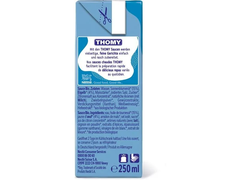 Thomy Bio Hollandaise Sauce 250 ml