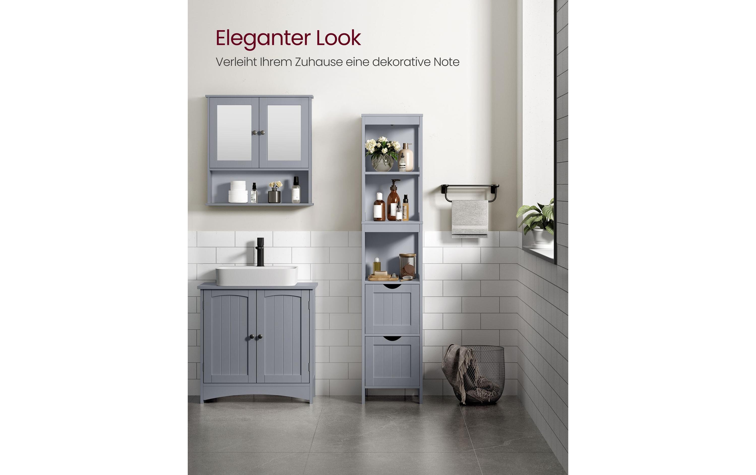 VASAGLE Kommode in Landhausstil 30 x 141.5 cm, Grau VASAGLE Kommode in Landhausstil 30 x 141.5 cm, Grau