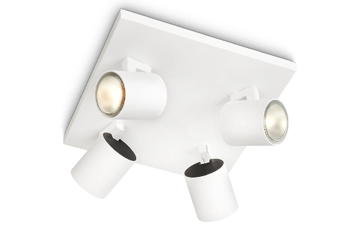 Philips Aufbauspot Runner, 4 x GU10, 20 W, Weiss Philips Aufbauspot Runner, 4 x GU10, 20 W, Weiss