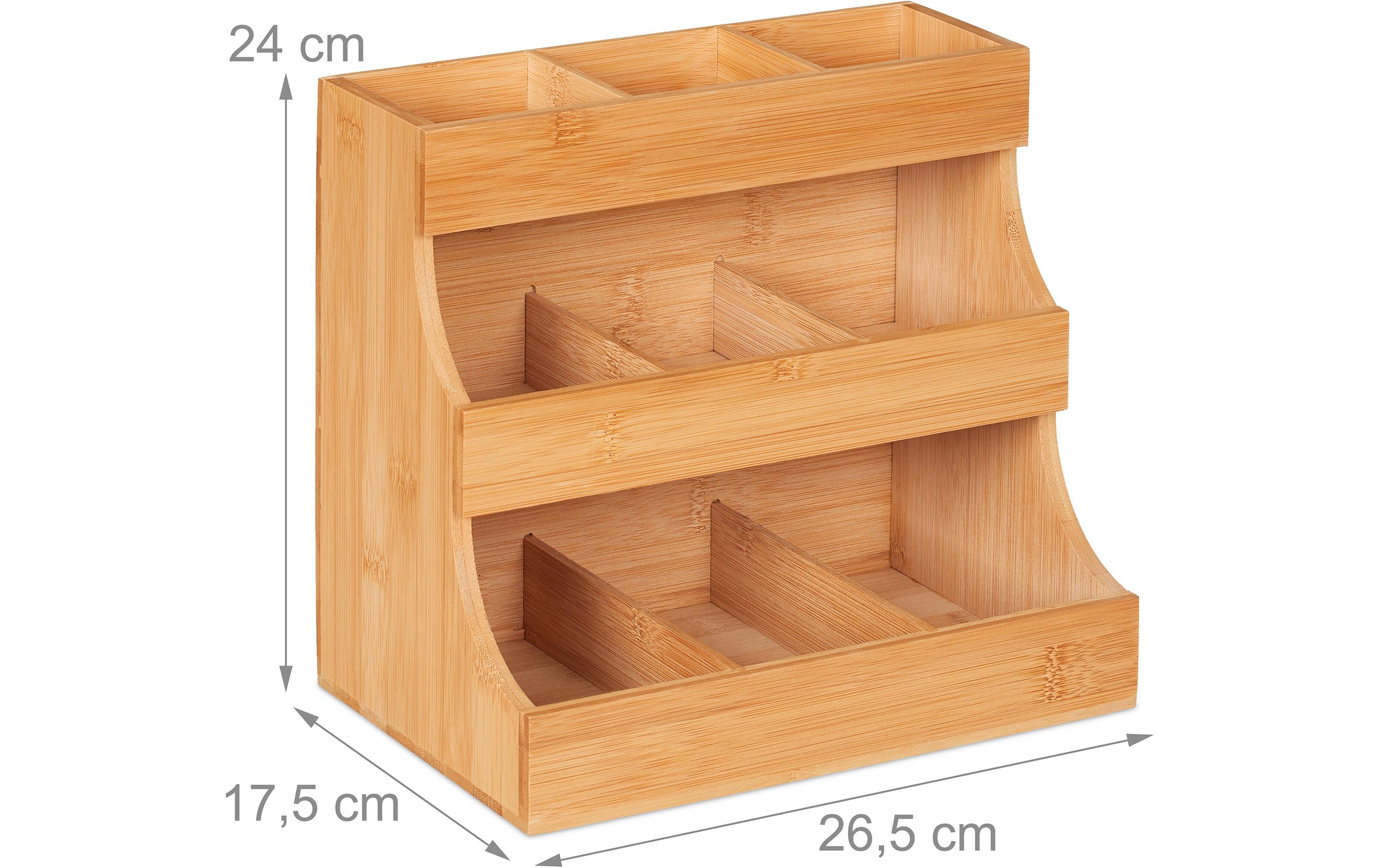 relaxdays Kaffee-Organizer mit 9 Fächern