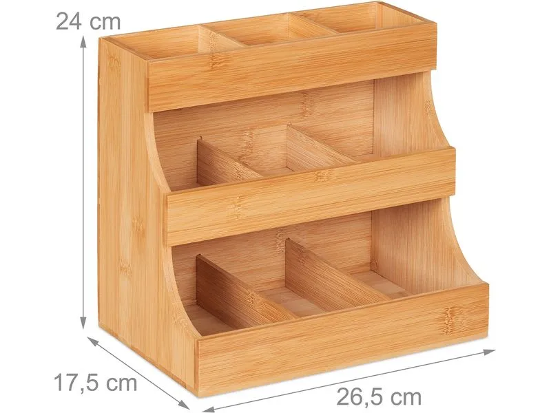 relaxdays Kaffee-Organizer mit 9 Fächern