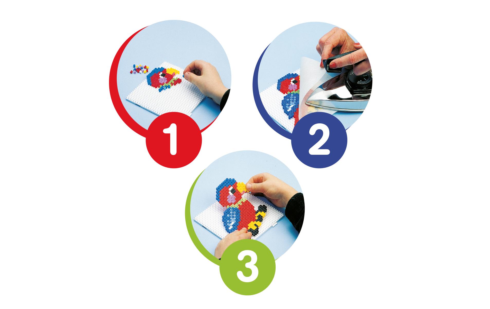 Hama Bügelperlen pastell 500 Stk. Mehrfarbig