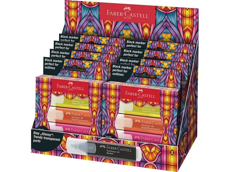 Faber-Castell Textmarker Glassy 4er Etuis farbig, assortiert Faber-Castell Textmarker Glassy 4er Etuis farbig, assortiert