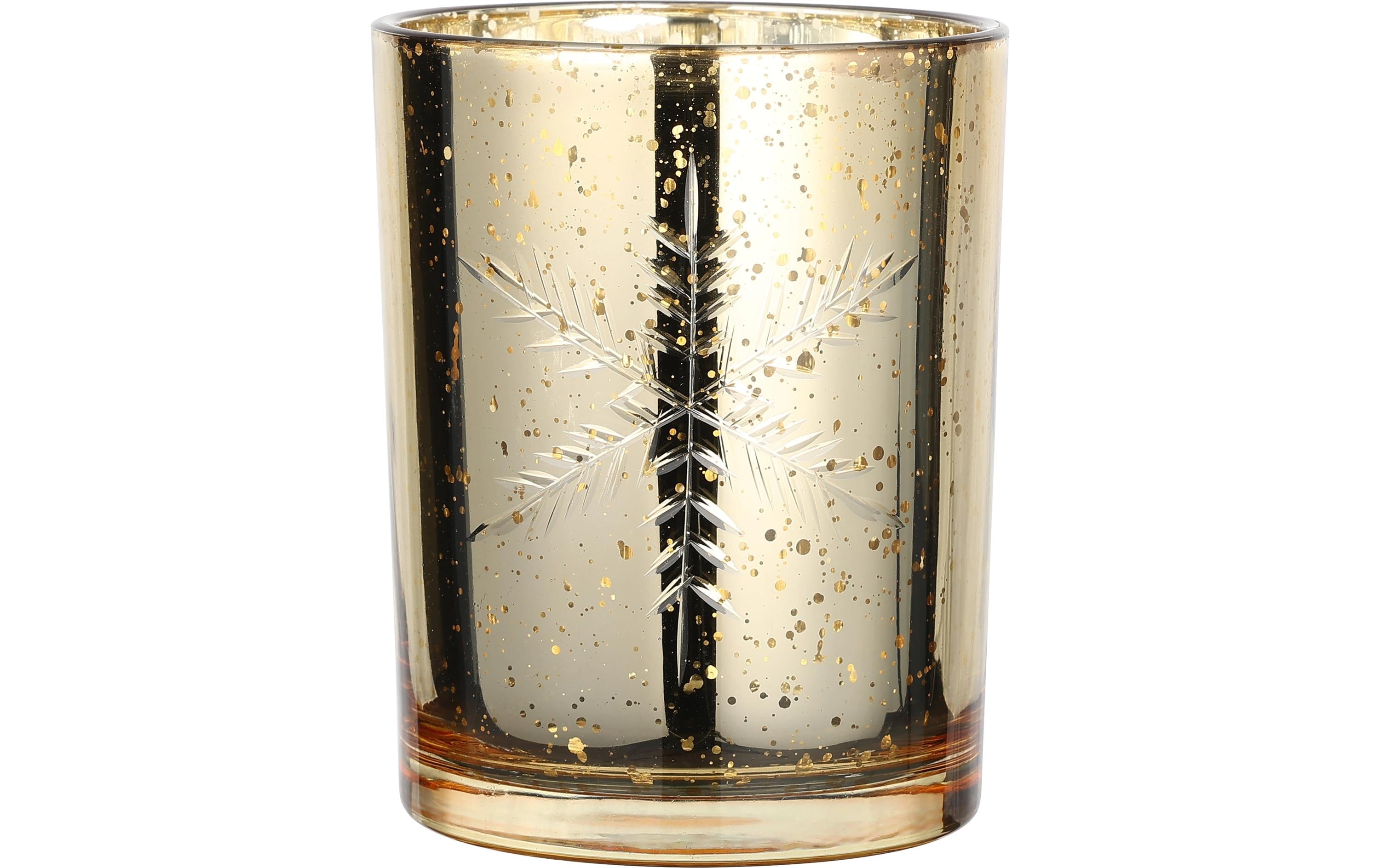 EGLO Teelichthalter Scheeflocke Lukut 12.5 cm Gold, Glas