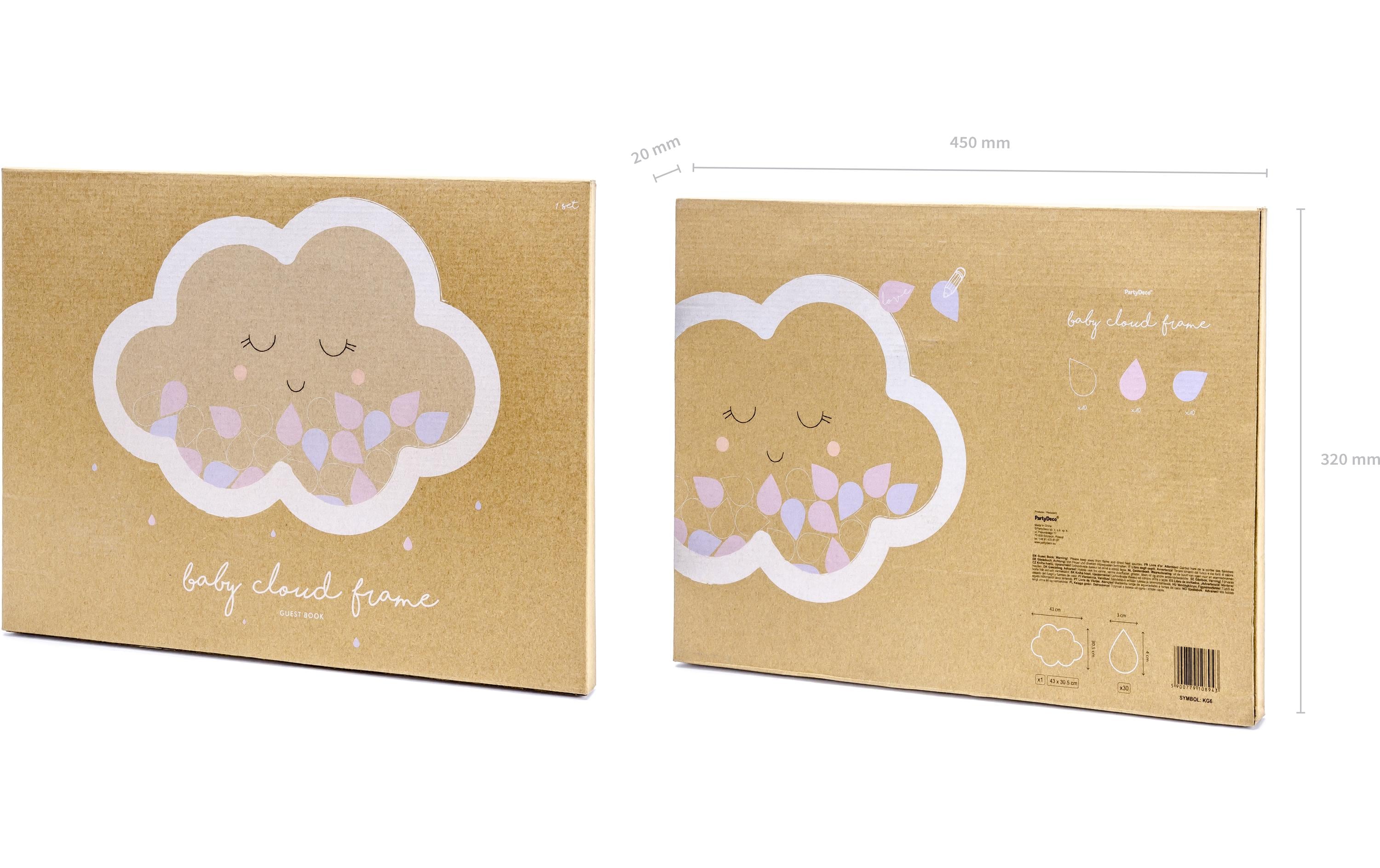 Partydeco Gästebuch Wolke Mehrfarbig