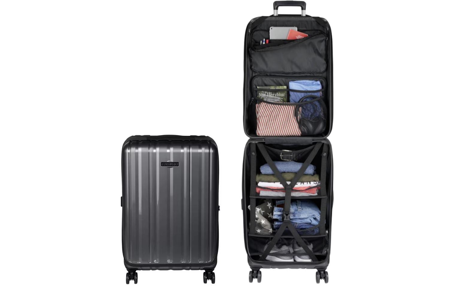 CASYRO Stand-Up Koffer Large, 120L, Anthrazit CASYRO Stand-Up Koffer Large, 120L, Anthrazit