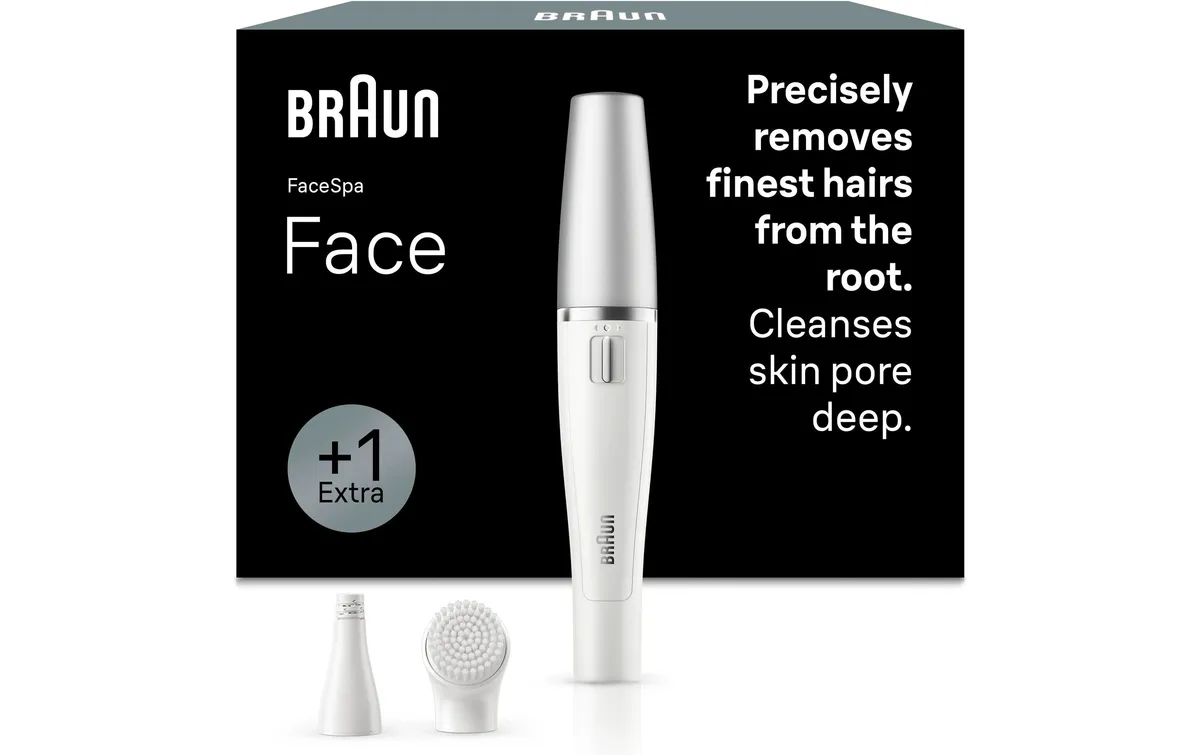 Braun Gesichtsepilierer FaceSpa SE810 Weiss/Silber Braun Gesichtsepilierer FaceSpa SE810 Weiss/Silber