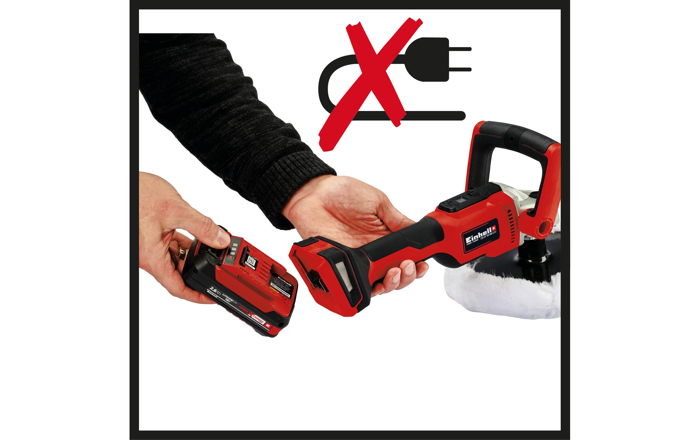 Einhell Automotive Akku-Poliermaschine CE-CP 18/180 Li E-Solo