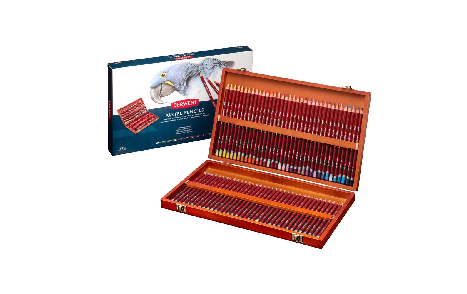 Derwent Pastellstifte-Geschenkset in Holzbox, 72-teilig Derwent Pastellstifte-Geschenkset in Holzbox, 72-teilig