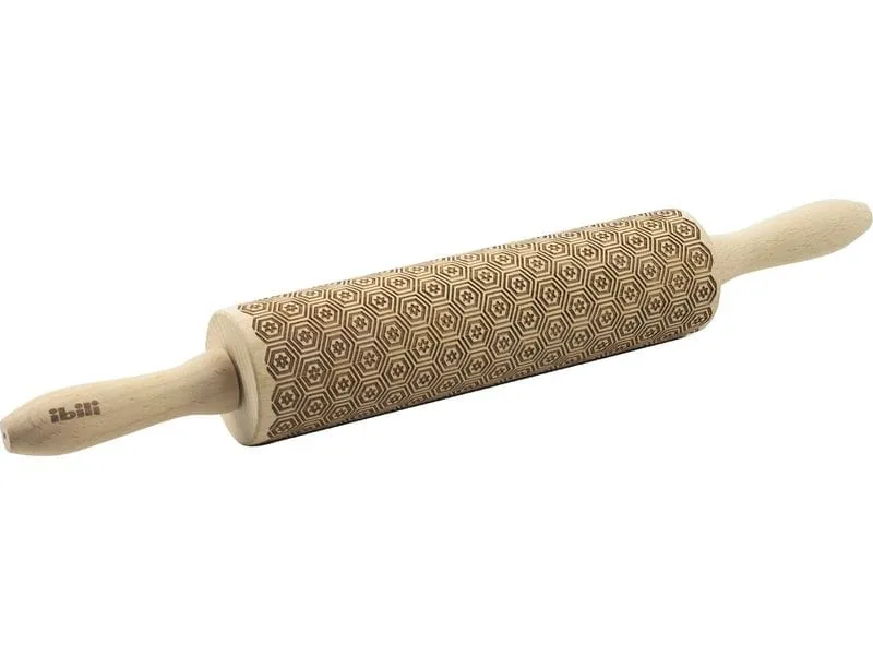 Ibili Wallholz mit Muster Deko 39.5 x 5 cm, Braun