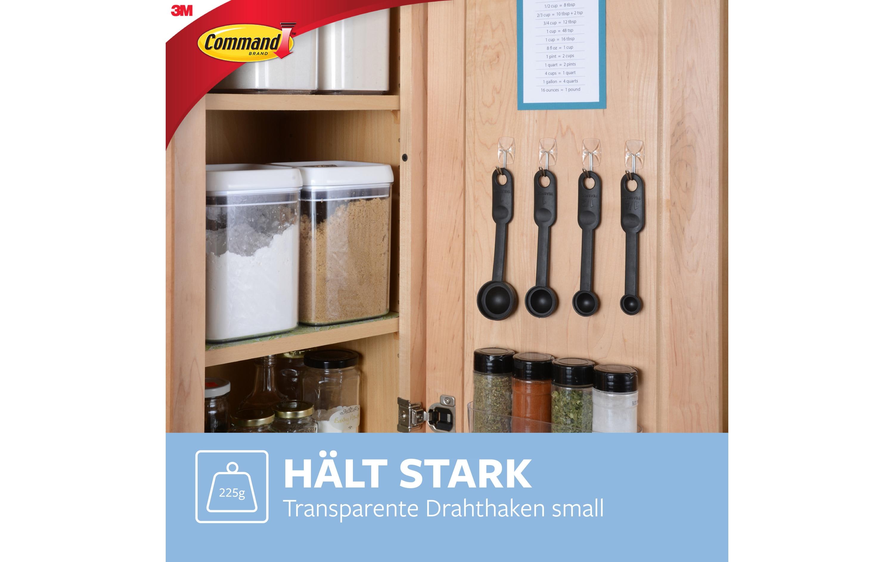 Command Klebehaken 0.225 kg, Transparent, 5 Stück