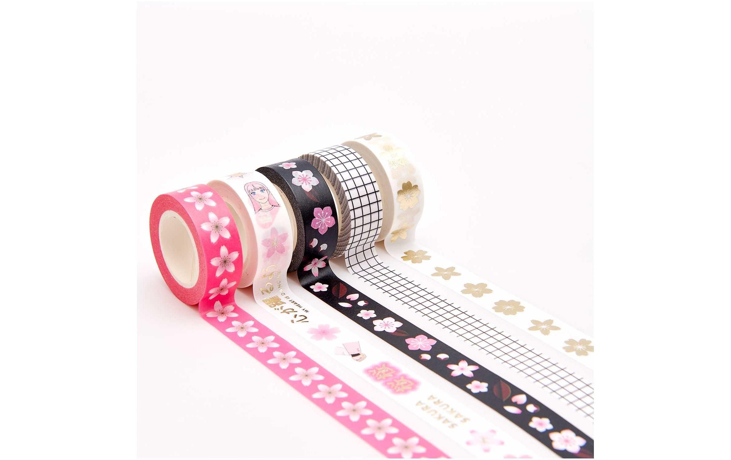 Rico Design Washi Tape Sakura 5 Stück, Mehrfarbig, 10 m