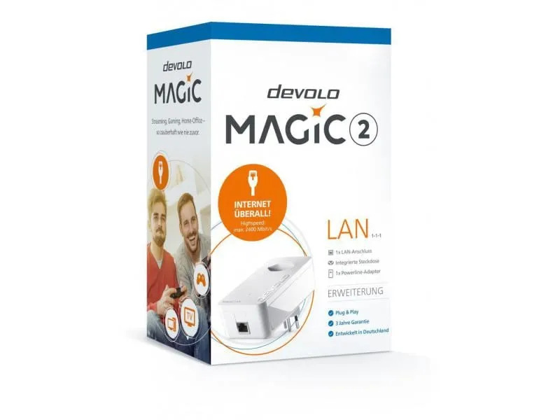 devolo Powerline Magic 2 LAN Erweiterungsadapter devolo Powerline Magic 2 LAN Erweiterungsadapter