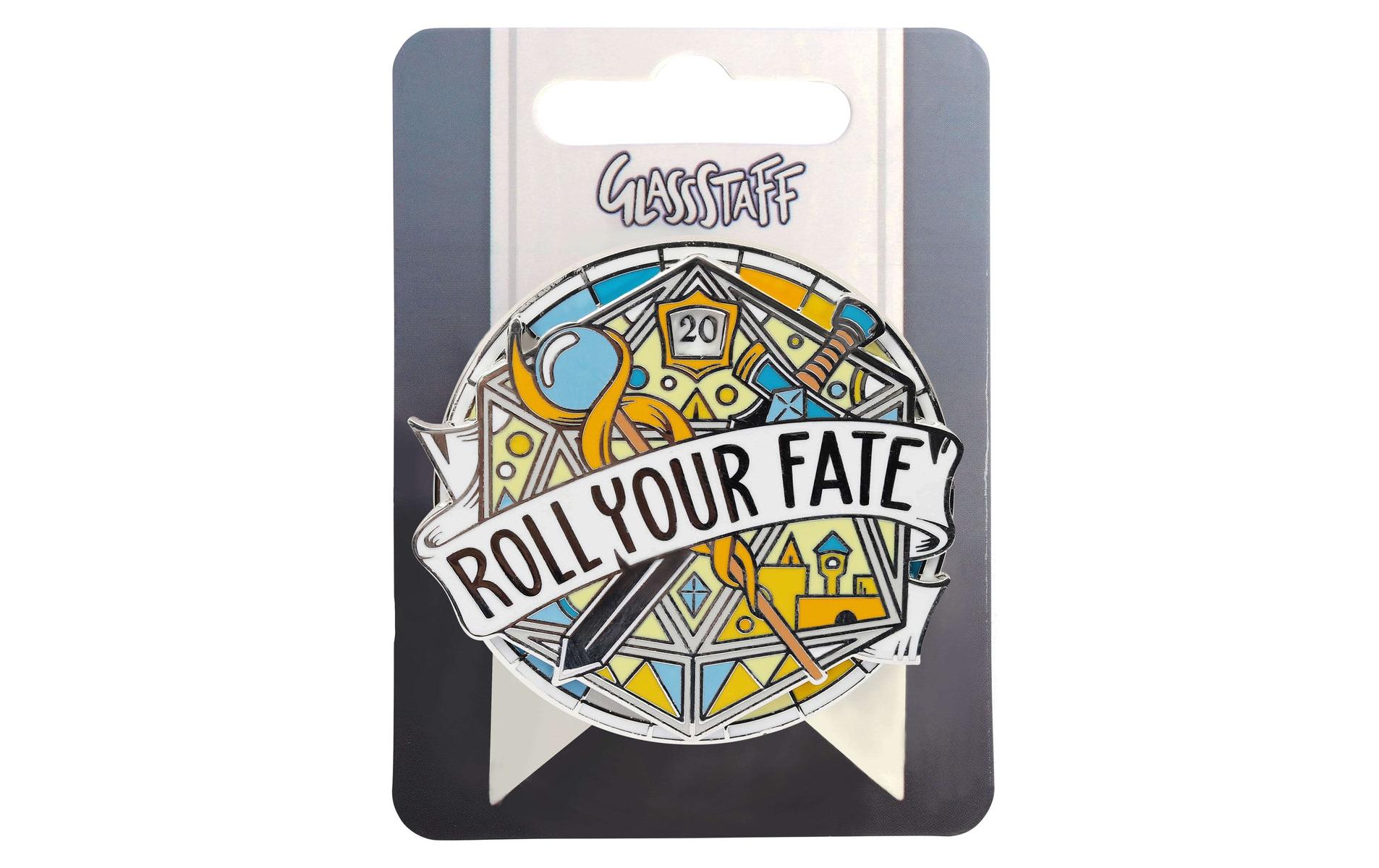 Glass Staff Anstecker Roll Your Fate Spinner Mehrfarbig