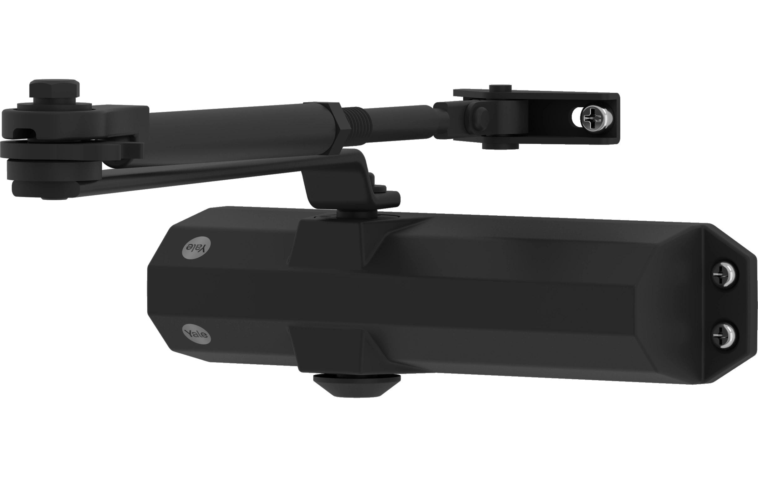 Yale Türschliesser mit Feststellarm, Serie 4500 Schwarz