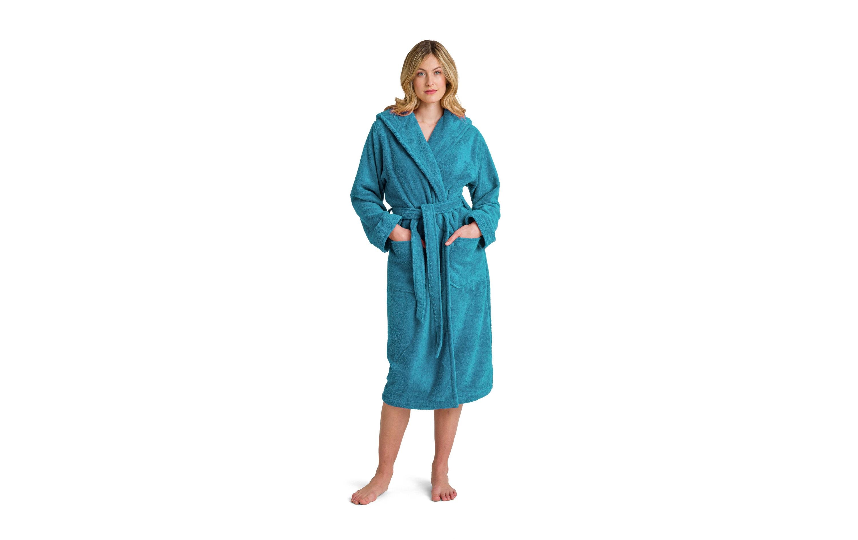 Möve Bademantel Superwuschel M, Petrol