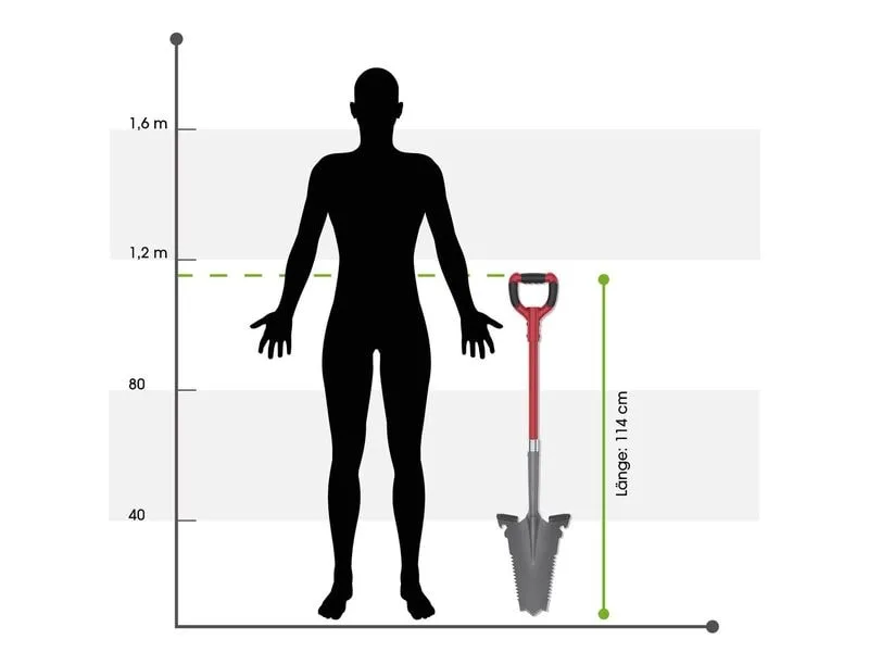 SOG EASYmaxx Spaten- & Wurzelsäge - 114 cm, Grau/Rot SOG EASYmaxx Spaten- & Wurzelsäge - 114 cm, Grau/Rot