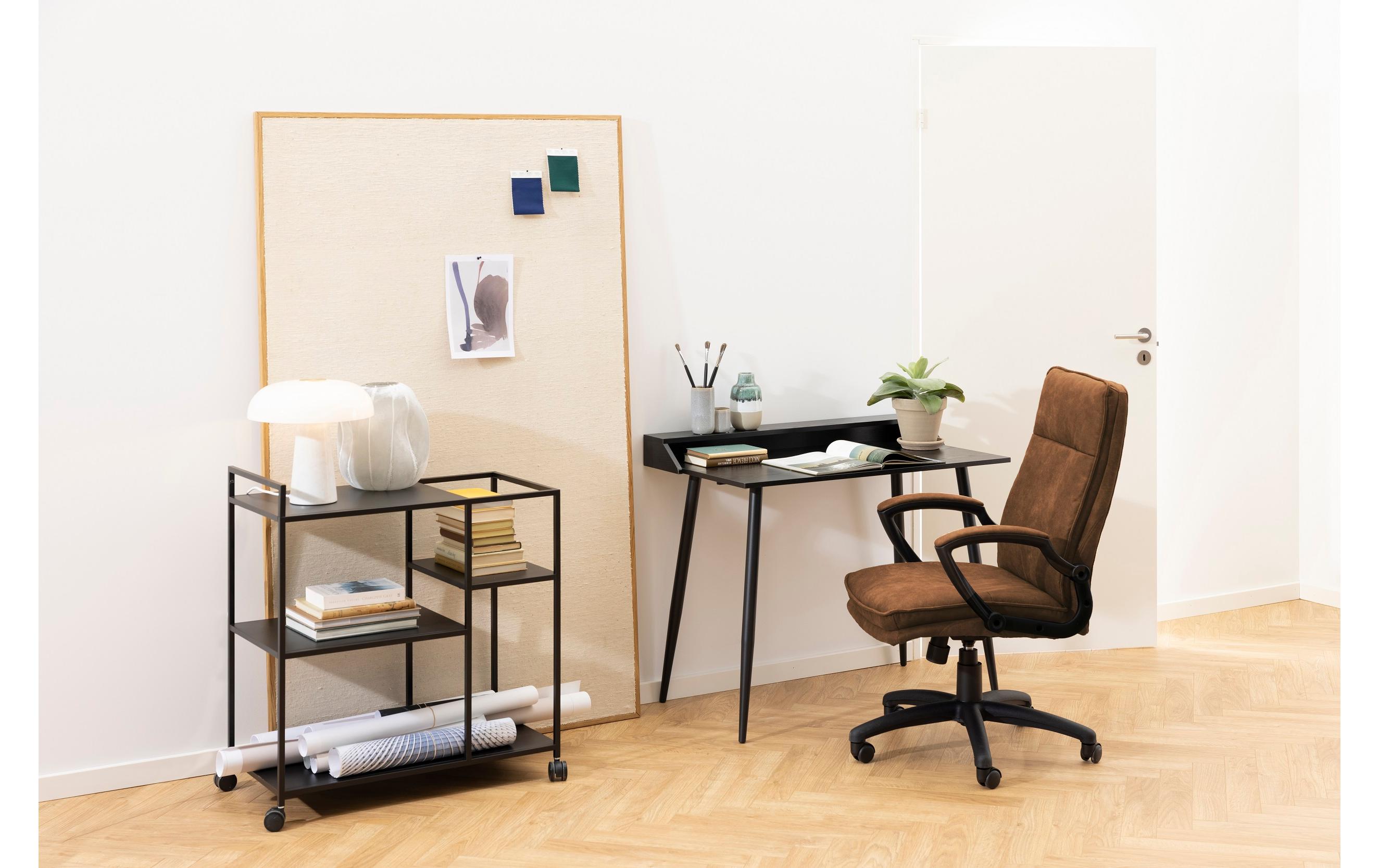 AC Design Bürostuhl Brad, mit Armlehnen und Bremsrollen, Camel