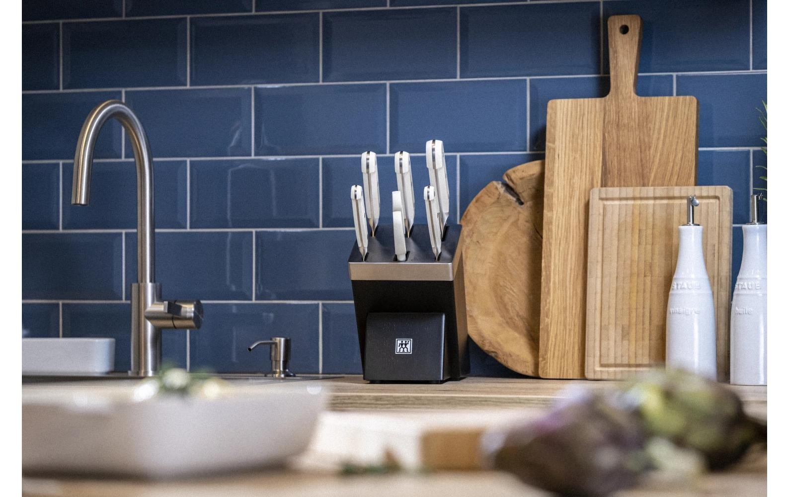 Zwilling Messerblock-Set mit Messer Pro le blanc Schwarz, 7-teilig