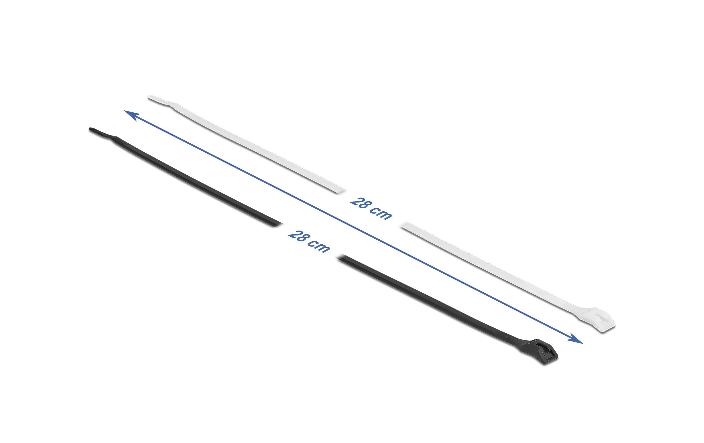 Delock Kabelbinder mit flachem Kopf Mehrfarbig 280 mm x 3.6 mm