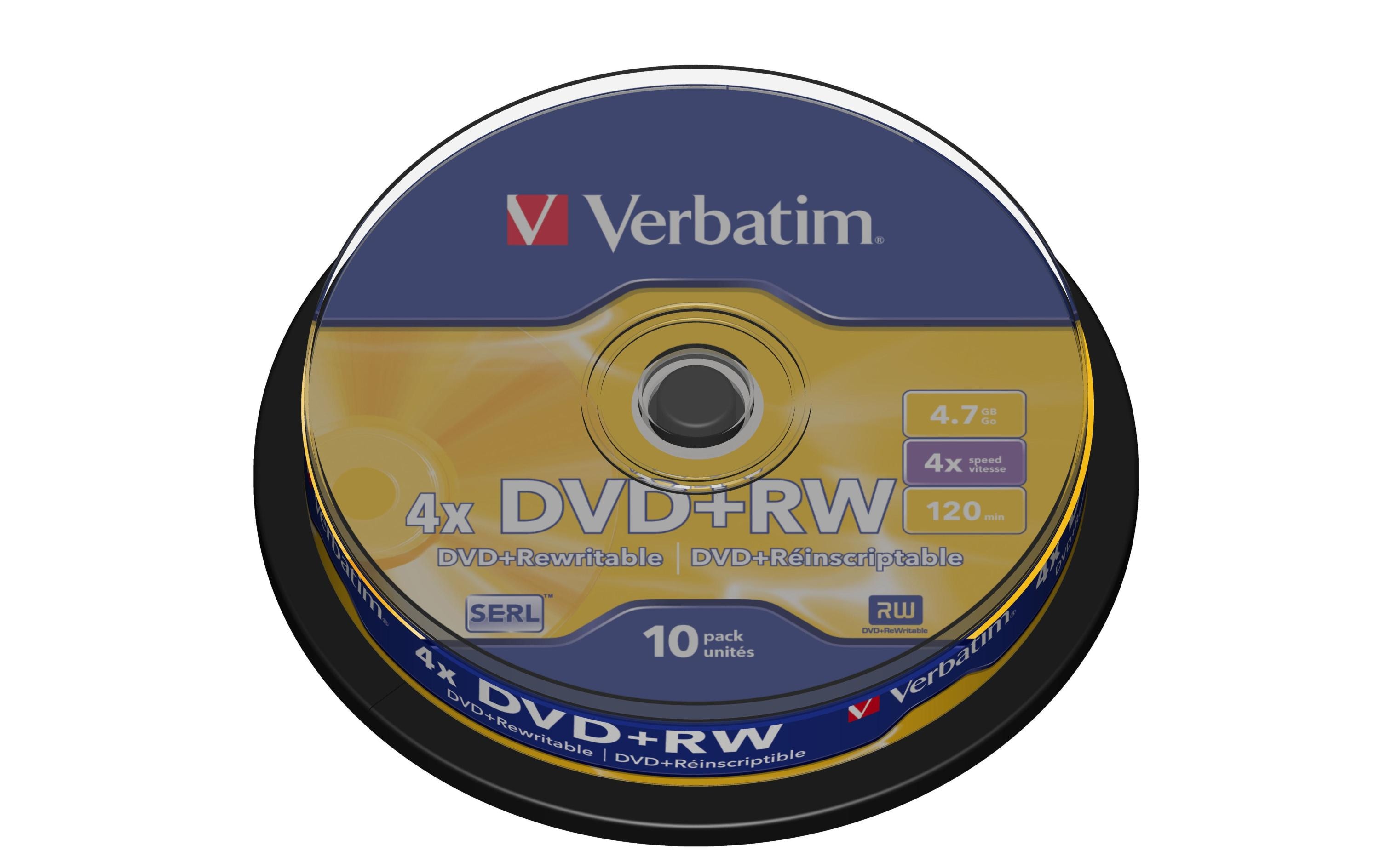 Verbatim DVD+RW 4.7 GB, Spindel (10 Stück)