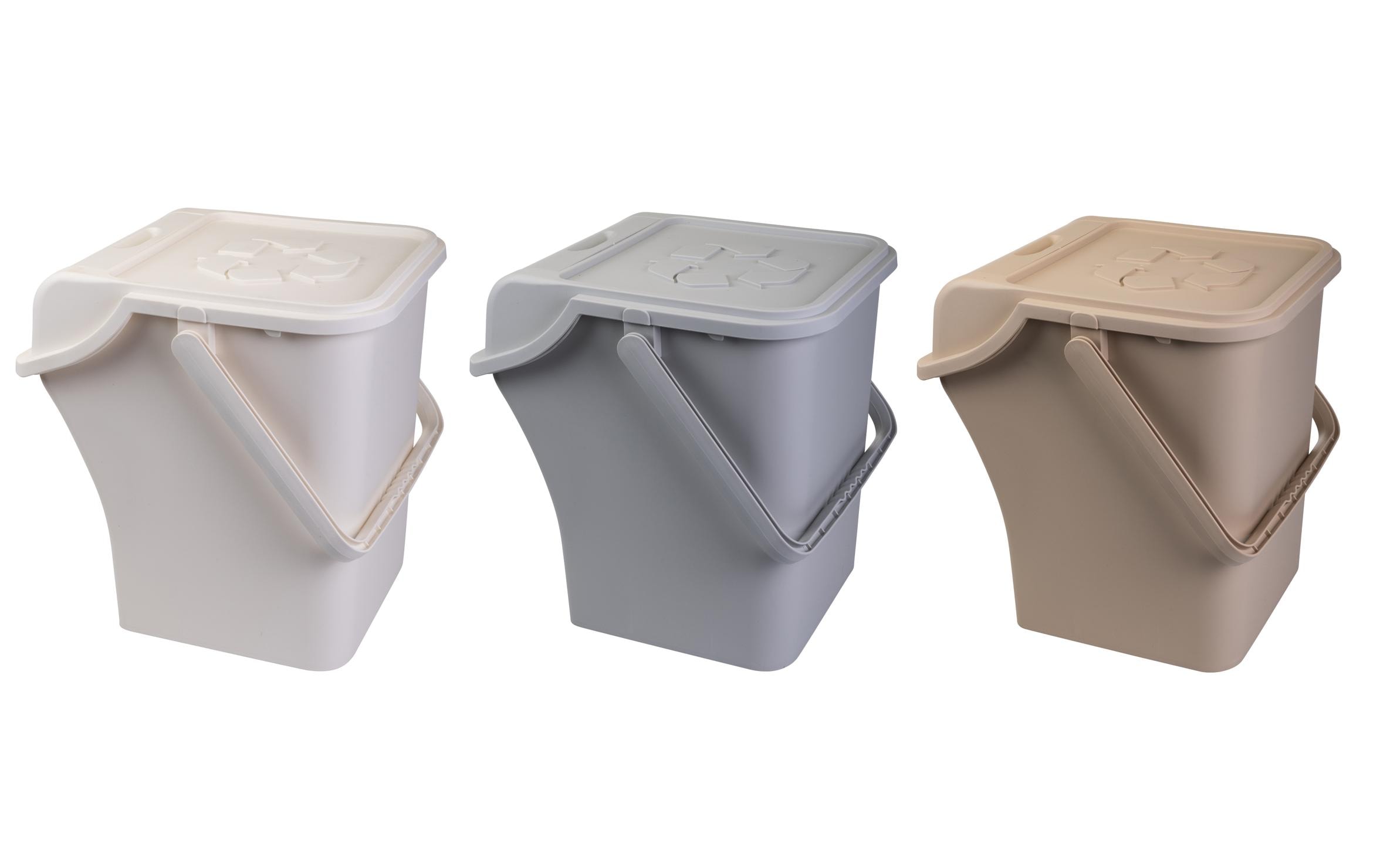 COCON Recyclingbehälter Sorto Mehrfarbig, 3 Stück, 45 L