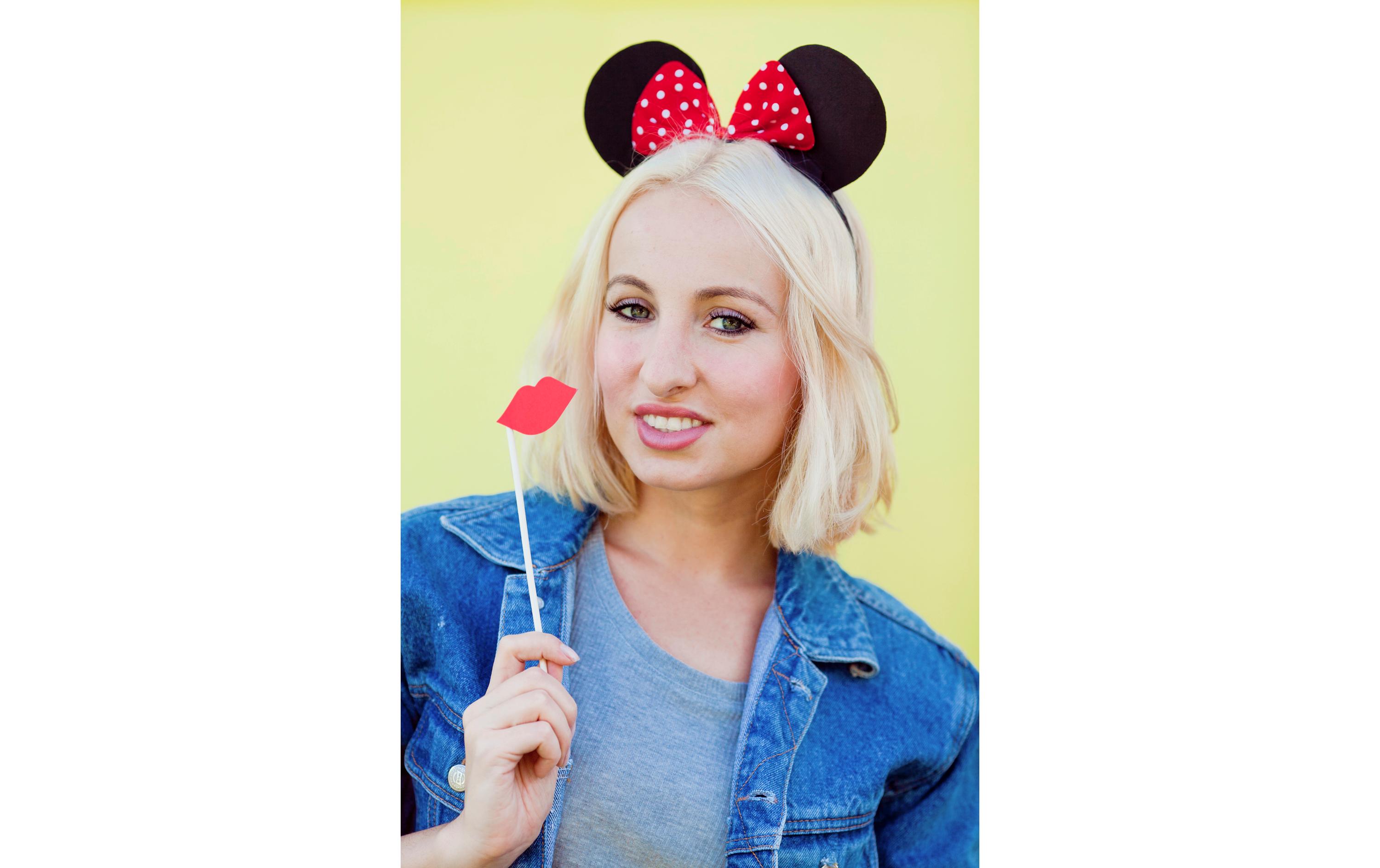 Partydeco Haarreif Maus Einheitsgrösse, Rot/Schwarz