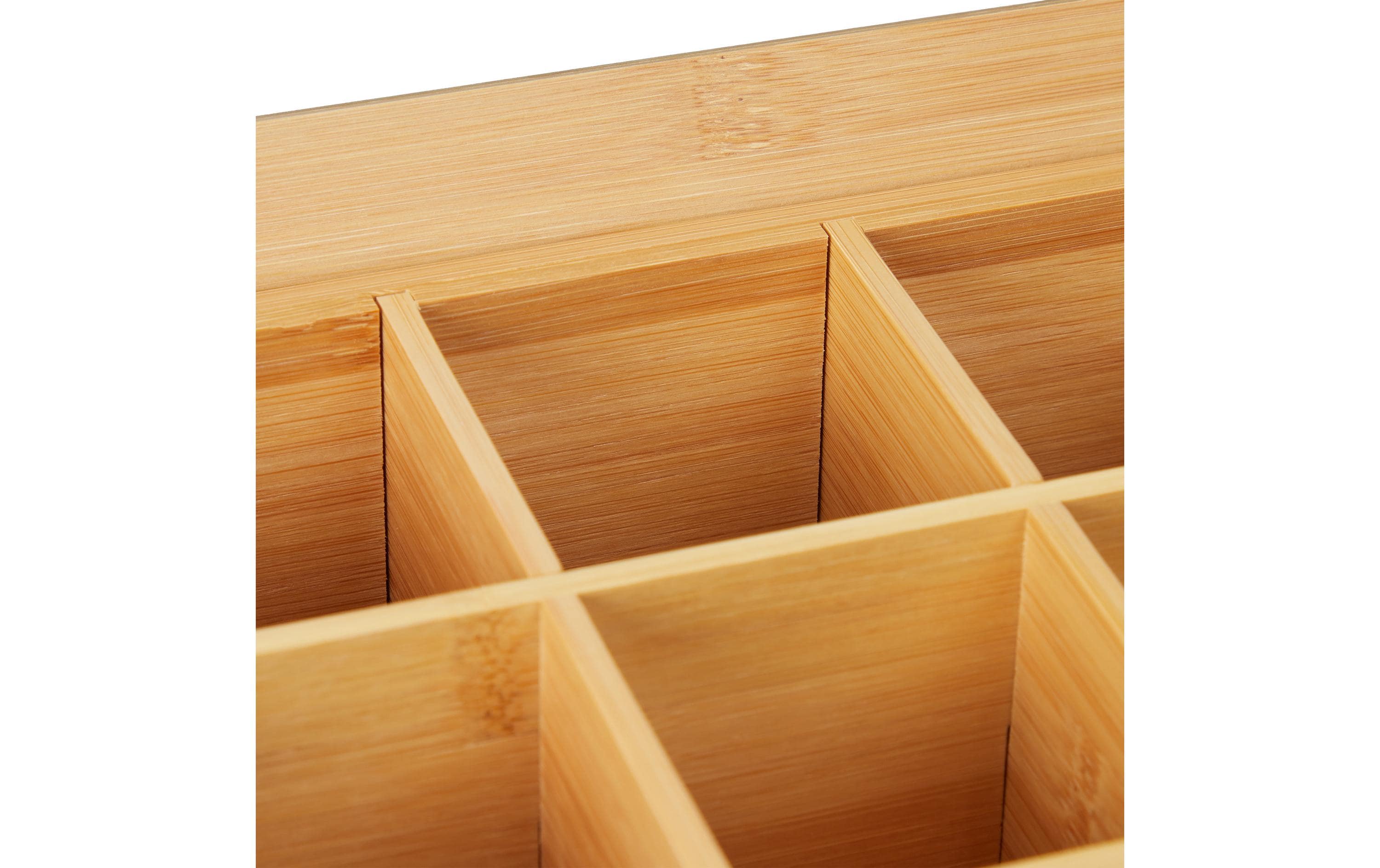 relaxdays Teebeutel-Box 12 Fächer, Hellbraun