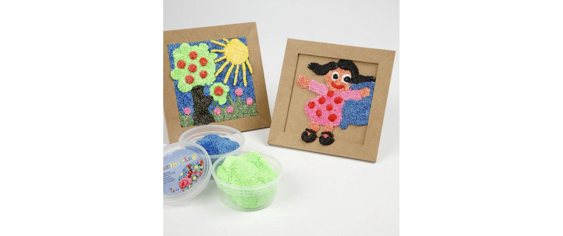 Creativ Company Modellier-Set Foam Clay Basic Mehrfarbig