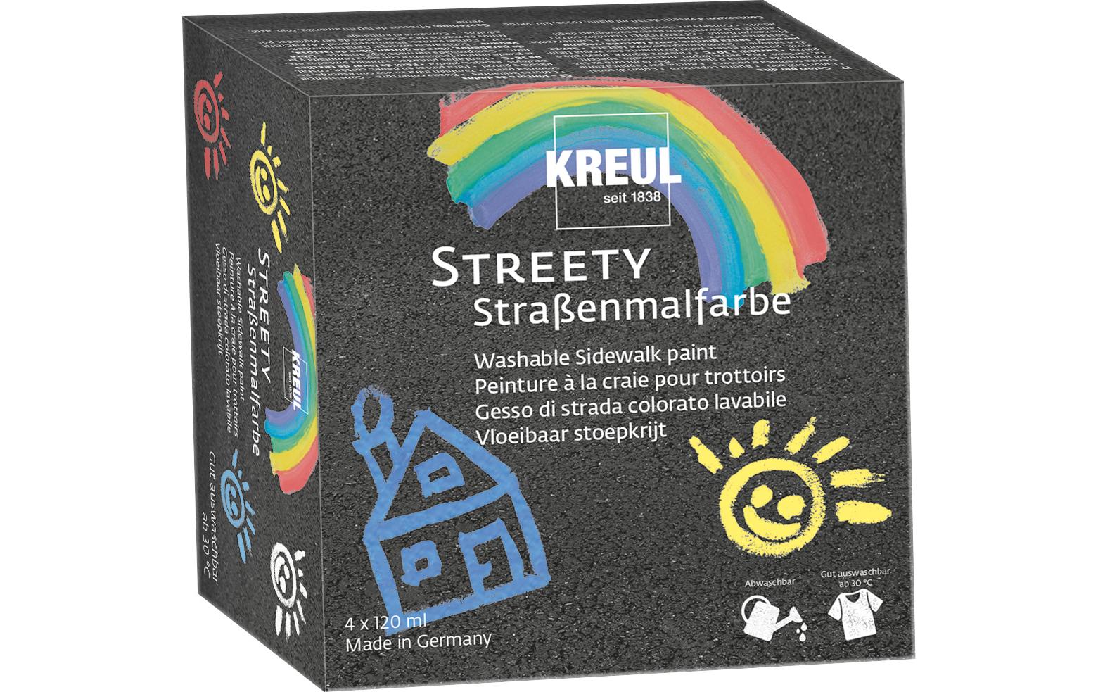 Kreul Strassenmalkreide flüssig Streety 4 Farben à 120 ml