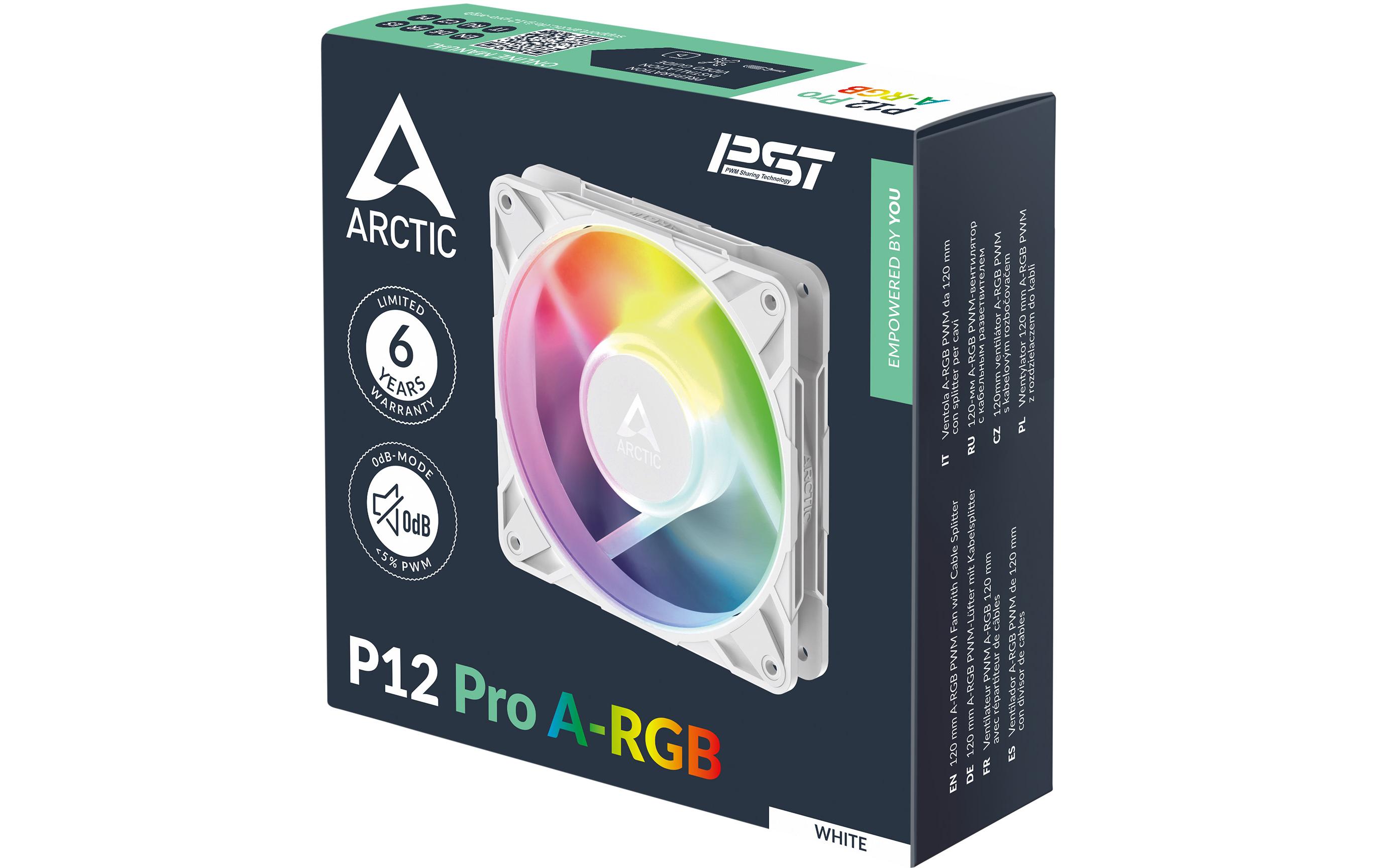 Arctic Cooling PC-Lüfter P12 Pro A-RGB Weiss