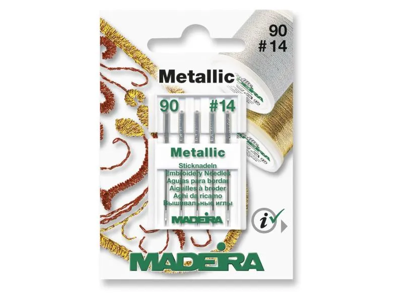 Madeira Maschinennadel für Metallgarne 90/14 5 Stück Madeira Maschinennadel für Metallgarne 90/14 5 Stück