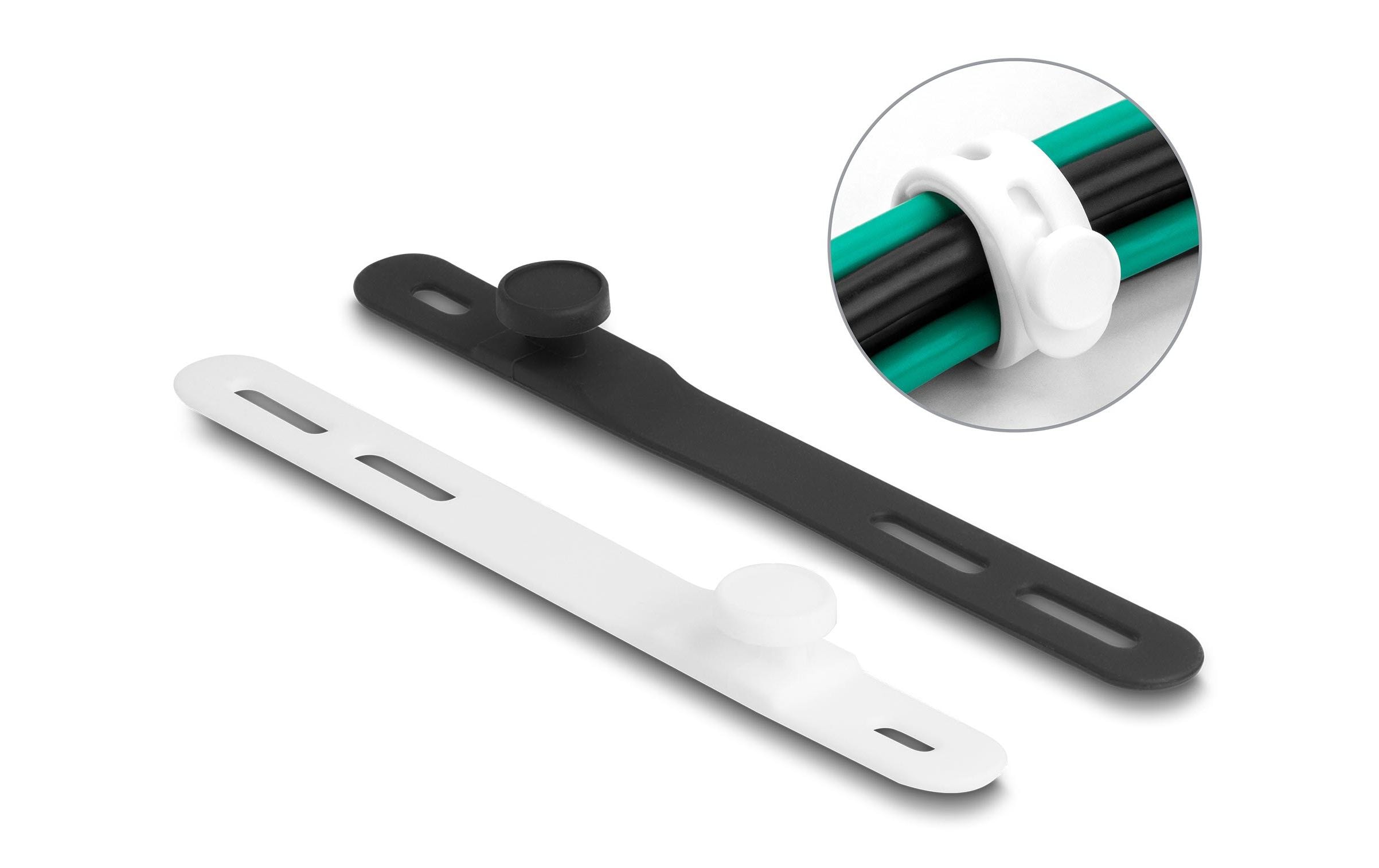 Delock Kabelbinder Schwarz/Weiss 118 mm x 12 mm 10 Stück