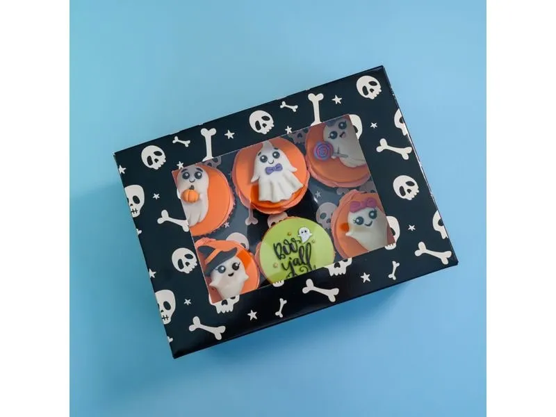 BackshopSchweiz Cupcake Box 6 Halloween Totenkopf 2 Stück, Schwarz BackshopSchweiz Cupcake Box 6 Halloween Totenkopf 2 Stück, Schwarz