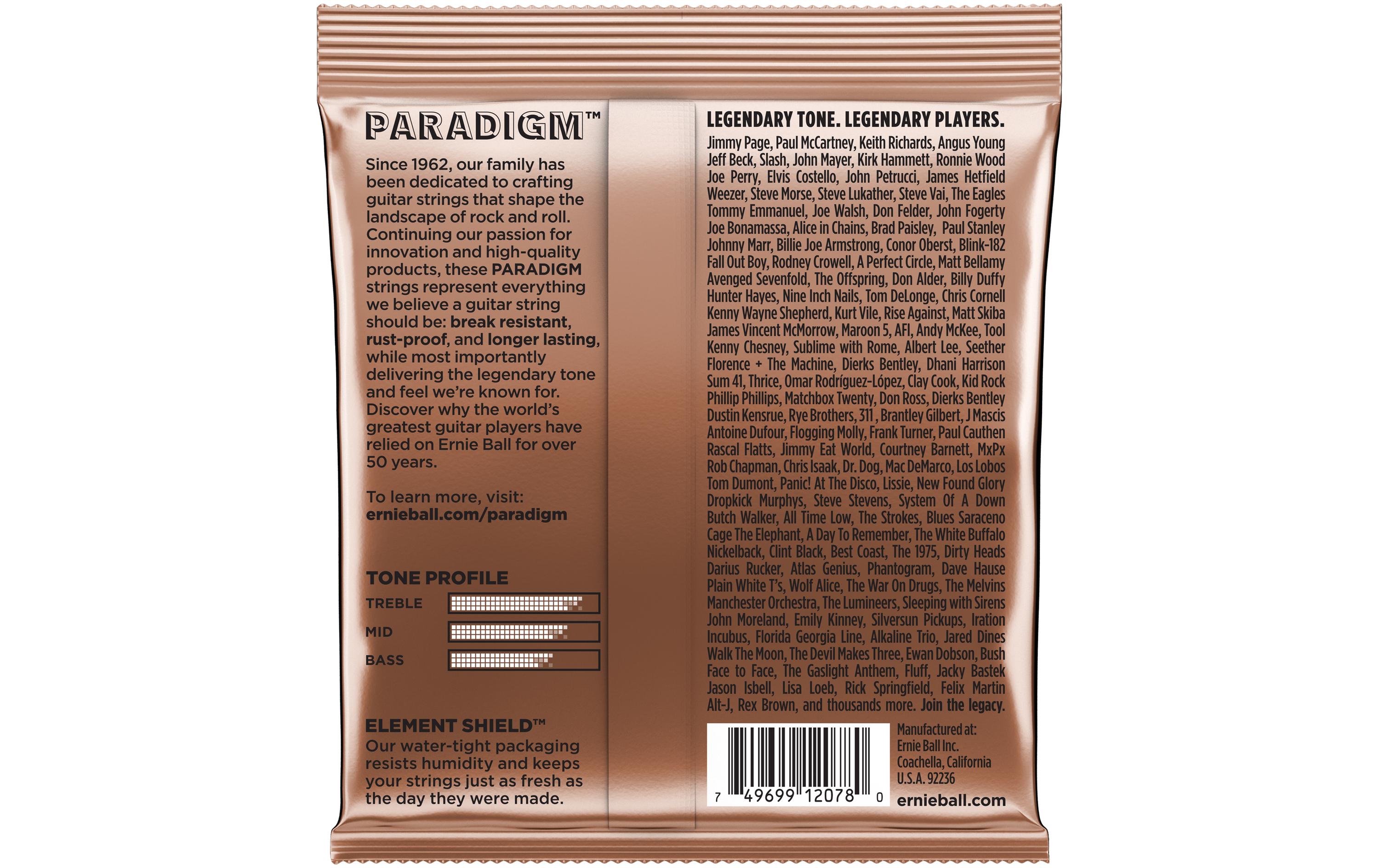 Ernie Ball Gitarrensaiten 2078 Paradigm PB – Light 11-52