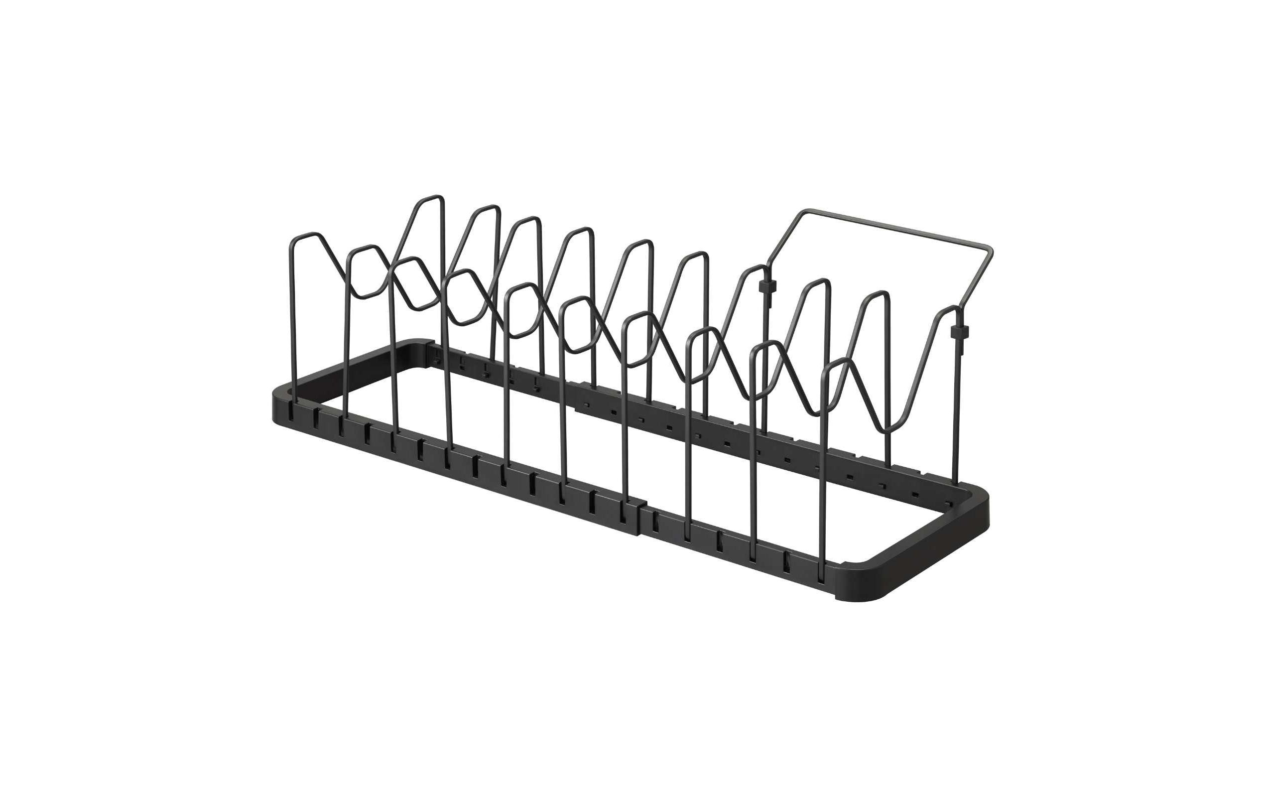 Yamazaki Deckel- und Pfannenhalter Tower Schwarz