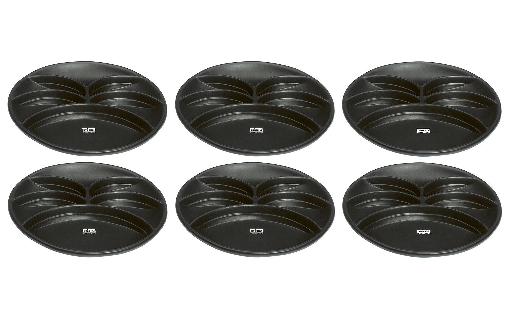 Stöckli Fondue-Teller Noir Schwarz