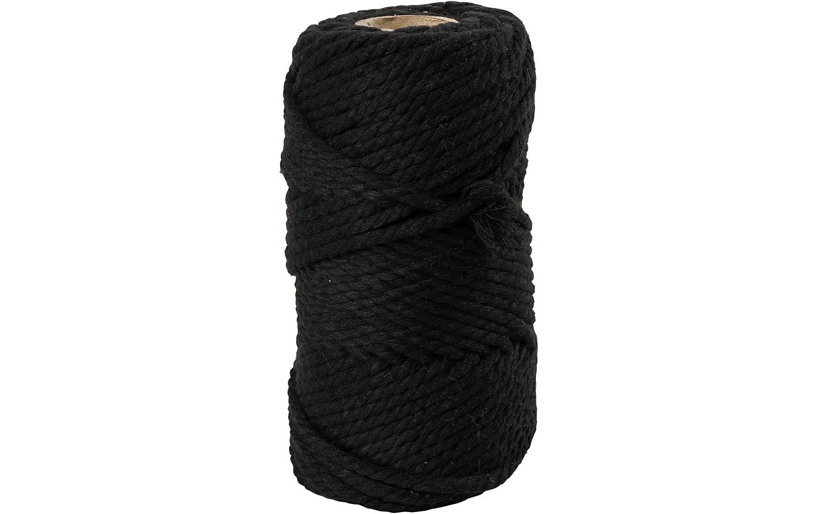 Creativ Company Baumwollgarn Makramee Rope 330 g, Schwarz Creativ Company Baumwollgarn Makramee Rope 330 g, Schwarz