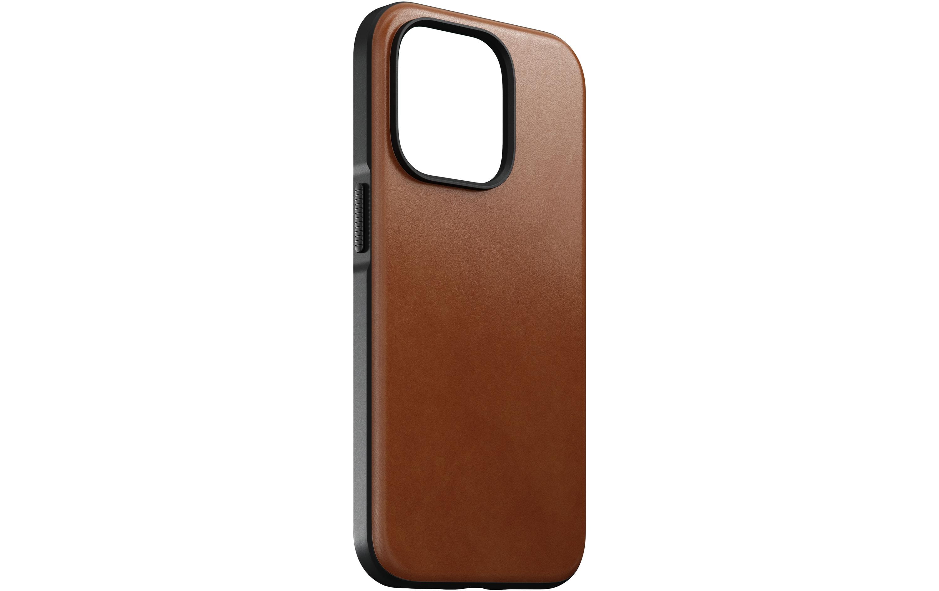 Nomad Back Cover Modern Leather iPhone 14 Pro Hellbraun