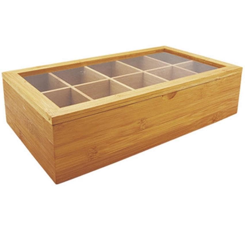 Stronghold Teebeutel-Box Teabox Bambus mit 10 Fächern Stronghold Teebeutel-Box Teabox Bambus mit 10 Fächern