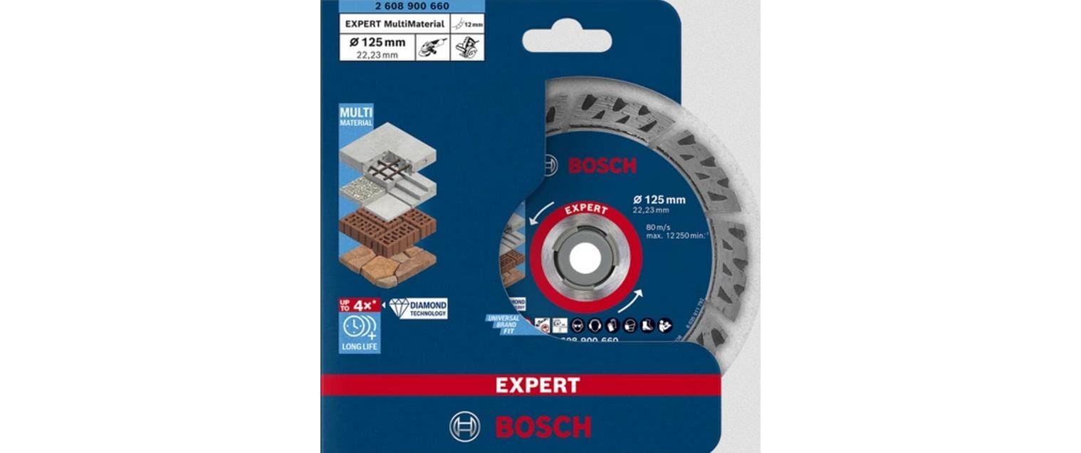 Bosch Professional Diamanttrennscheibe EXPERT MultiMaterial, 125 mm Bosch Professional Diamanttrennscheibe EXPERT MultiMaterial, 125 mm