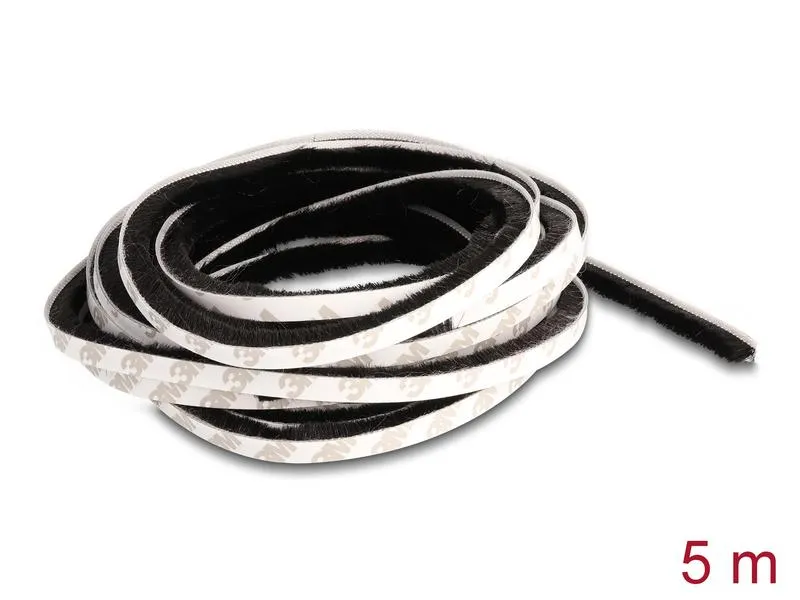 Delock Bürstenstreifen selbstklebend schwarz, 8mm - 5m Delock Bürstenstreifen selbstklebend schwarz, 8mm - 5m