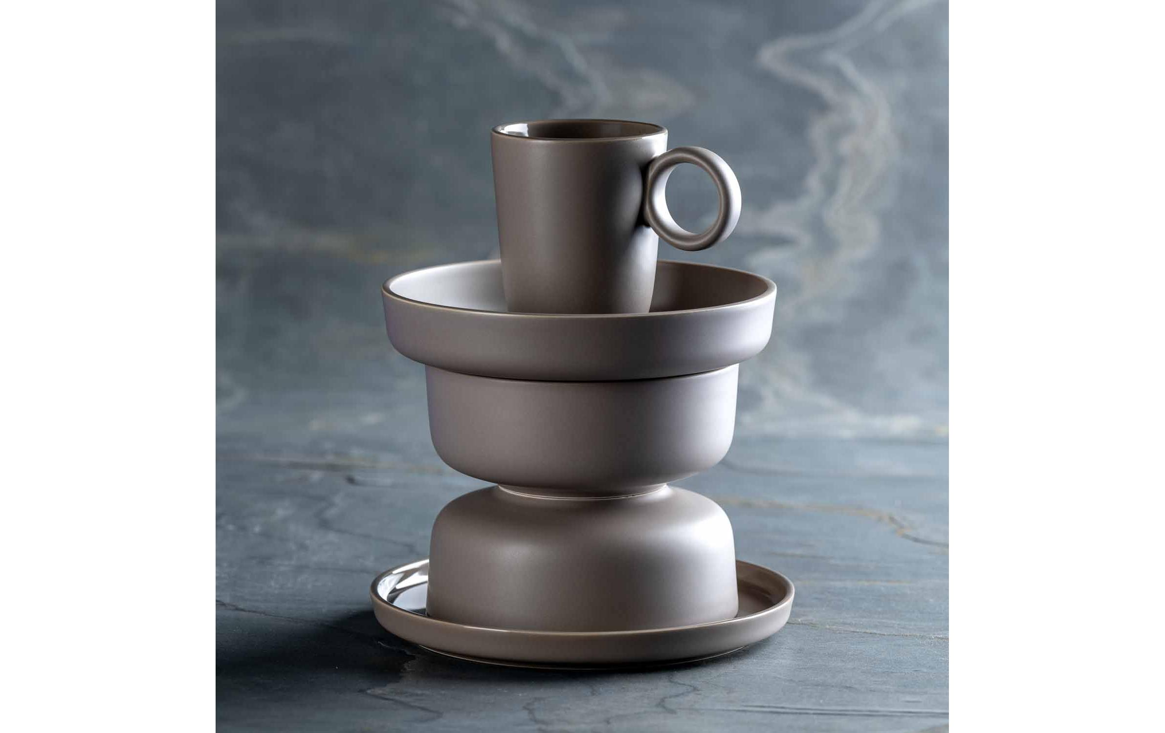 Leonardo Schale Roma 6 Stück, Taupe