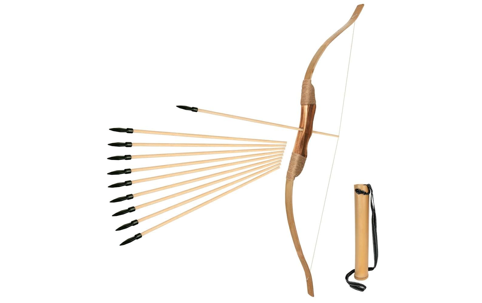Bogenkönig Holzpfeile mit Gummispitze 20 Stück