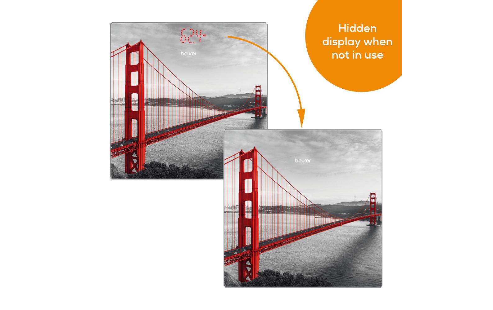 Beurer Personenwaage GS 215 San Francisco Grau; Rot