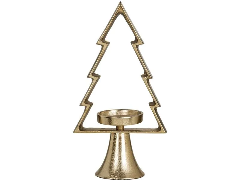 EGLO Weihnachtswindlicht Tanne Mukayle 34 cm, Gold