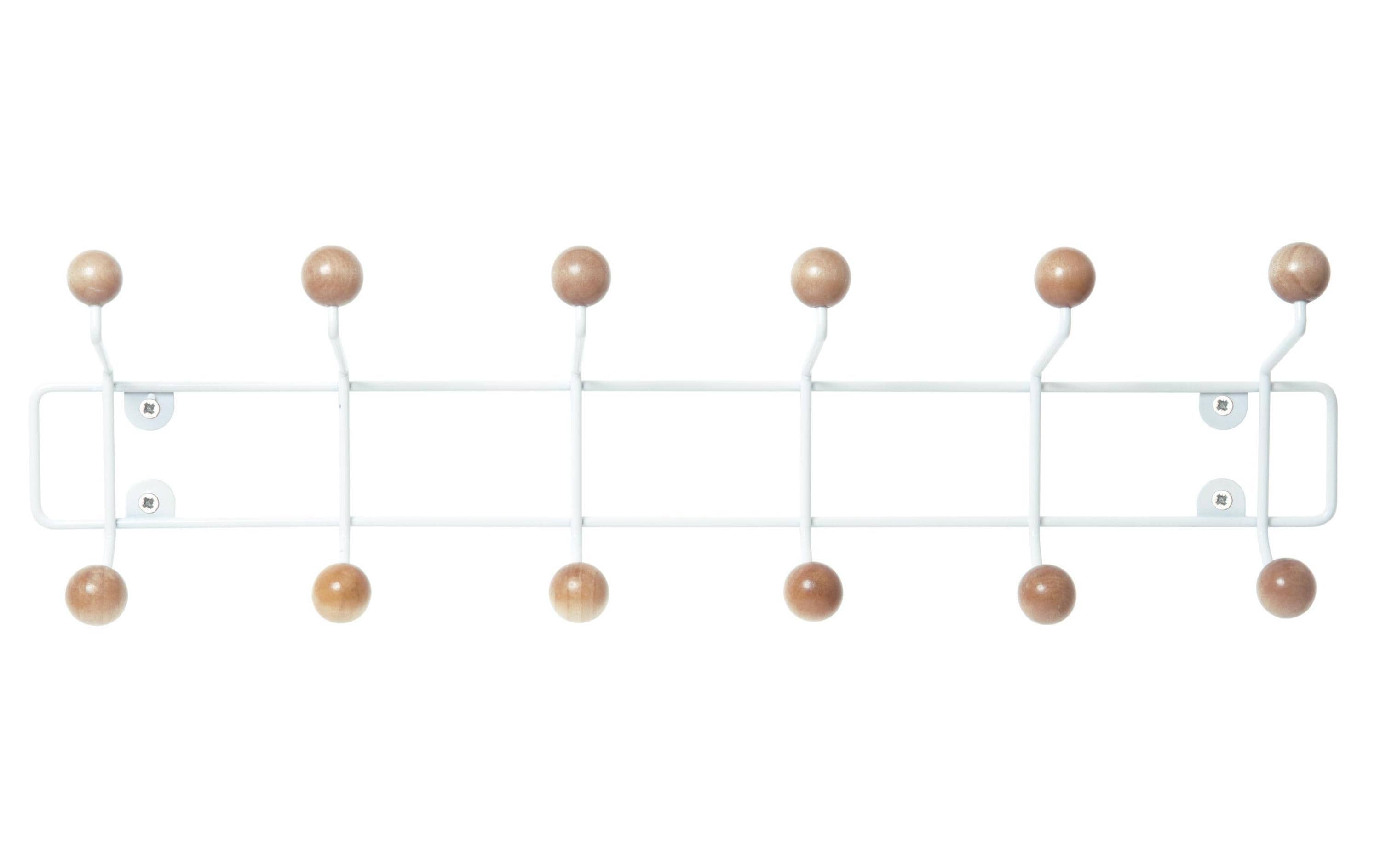 present time Wandgarderobe Saturnus 12 Hänger, Weiss/Natur