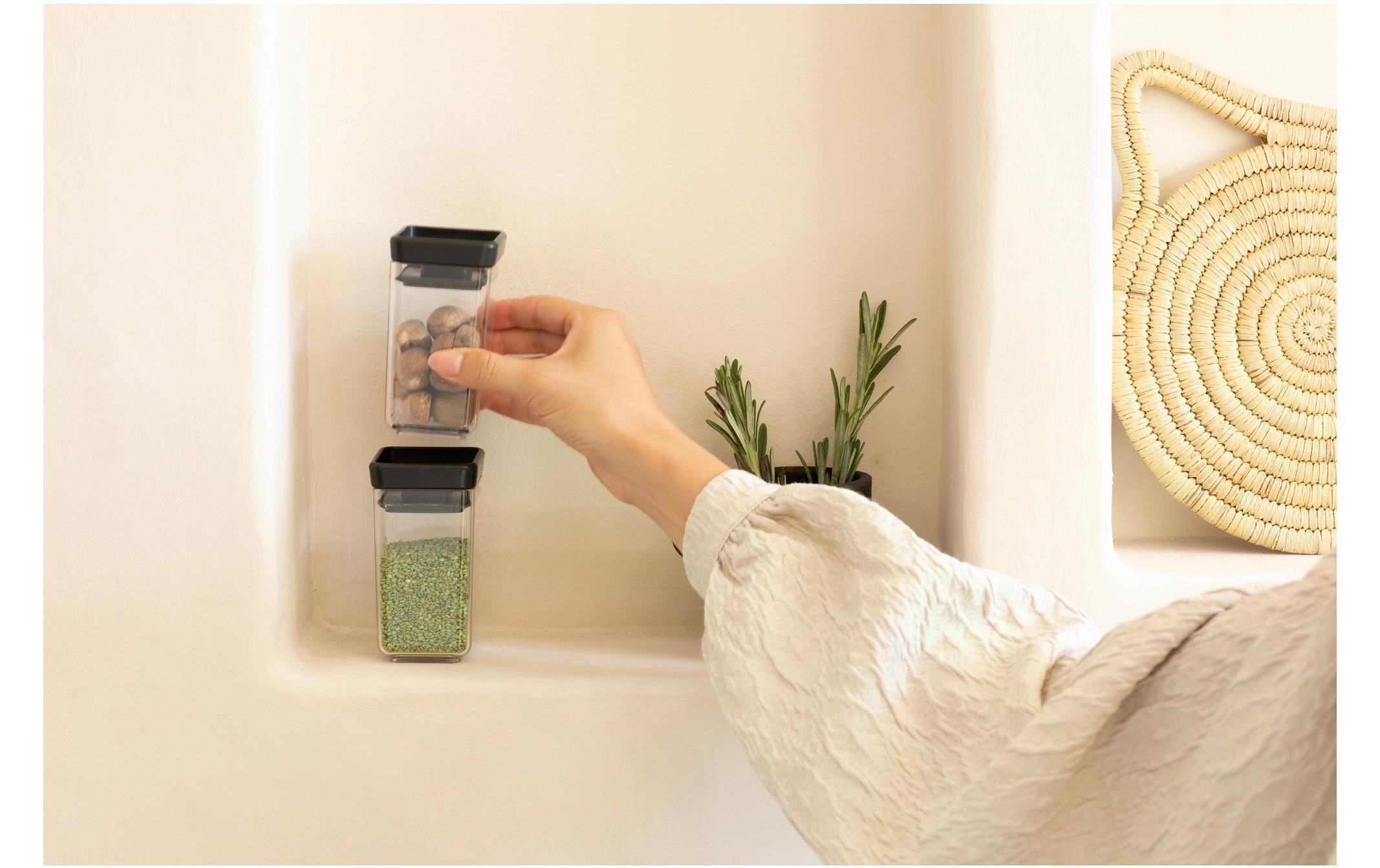 Brabantia Vorratsdose Tasty+ 0.3 l, Dunkelgrau/Transparent